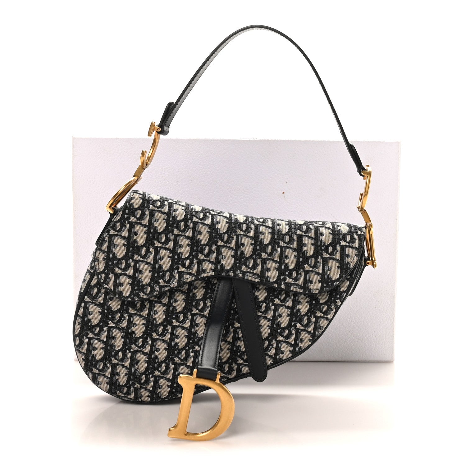 Christian Dior Oblique Saddle Bag Blue 11 of 11