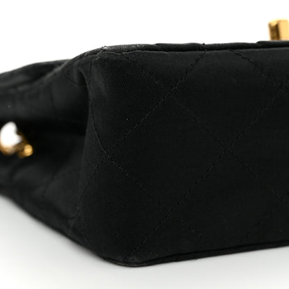 Chanel Satin Quilted Mini Square Flap Black 9 of 16