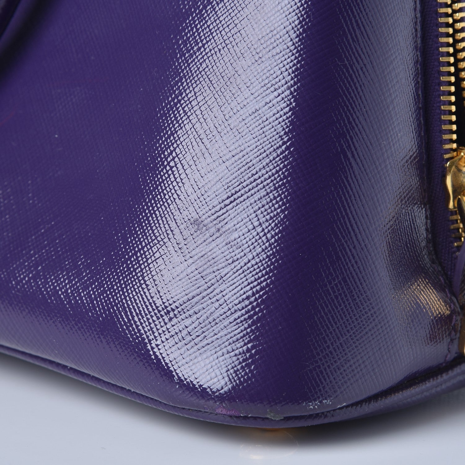 Prada Saffiano Vernice Medium Promenade Tote Viola 10 of 11