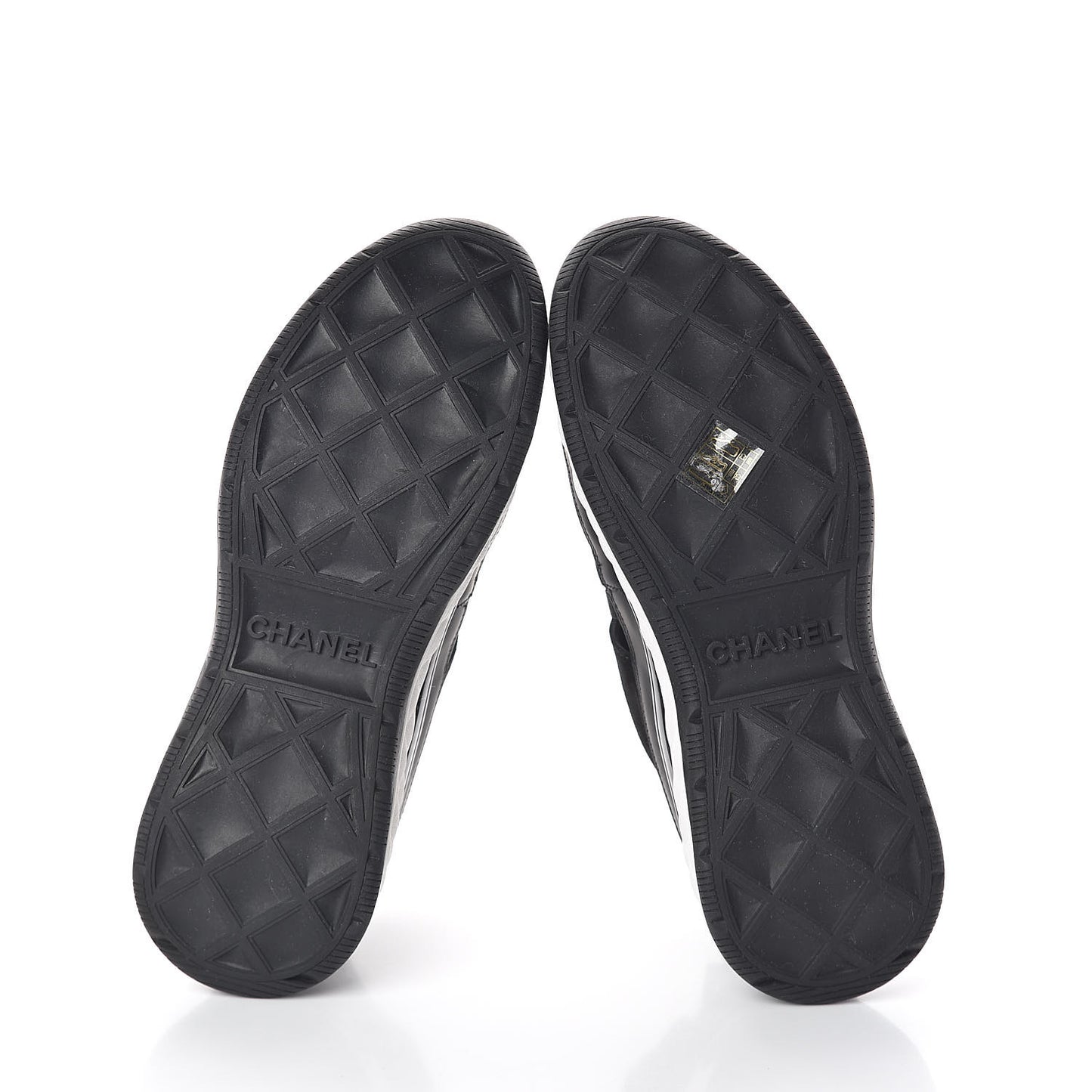 Fabric Calfskin Suede CC Sneakers 39 Black