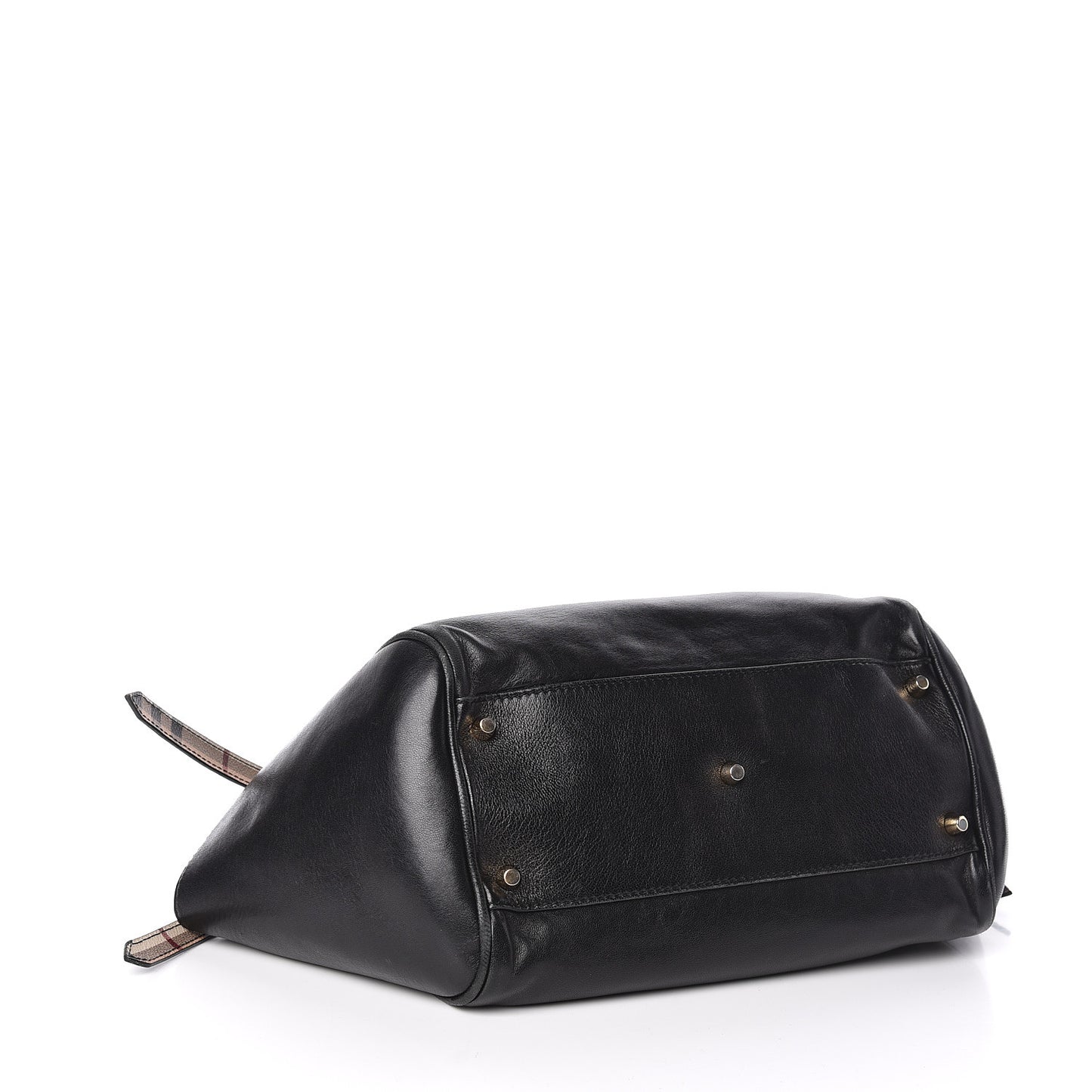 Calfskin Haymarket Check Small Canterbury Tote Black