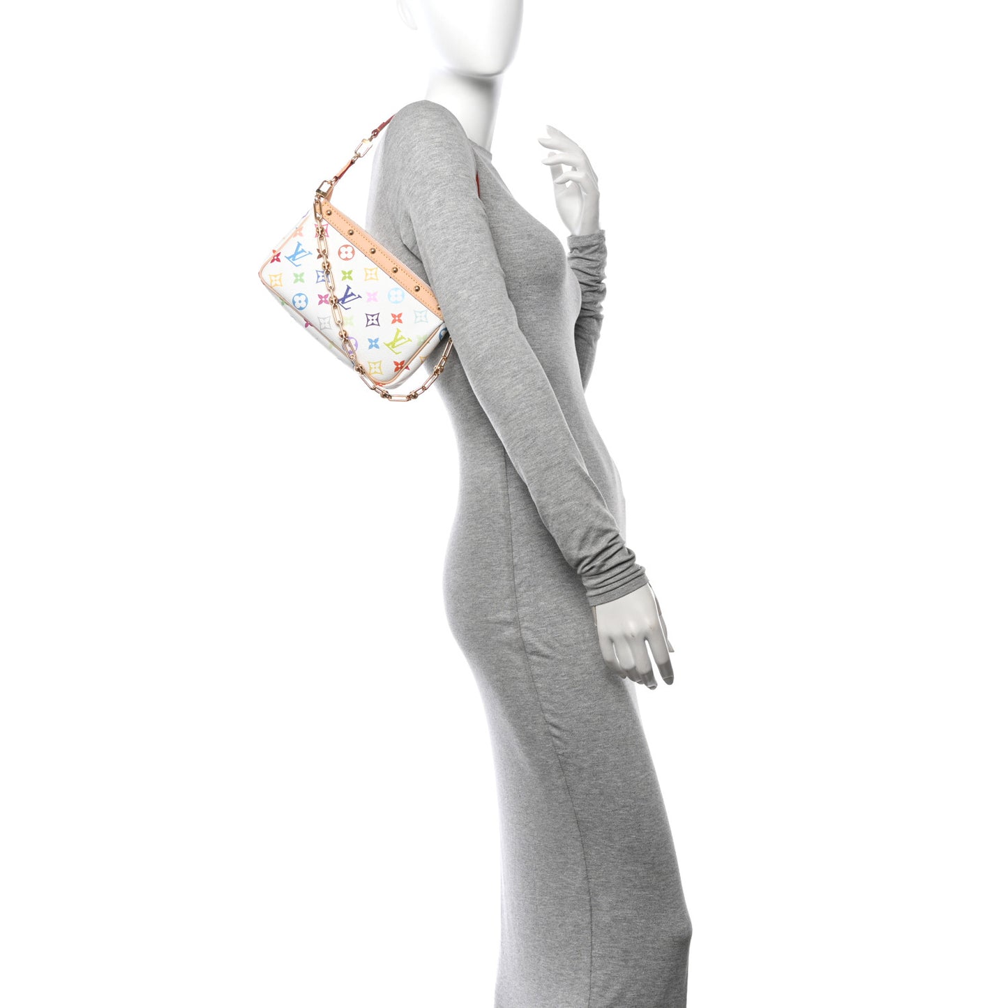 LV X TM Monogram Multicolor Pochette Accessories White