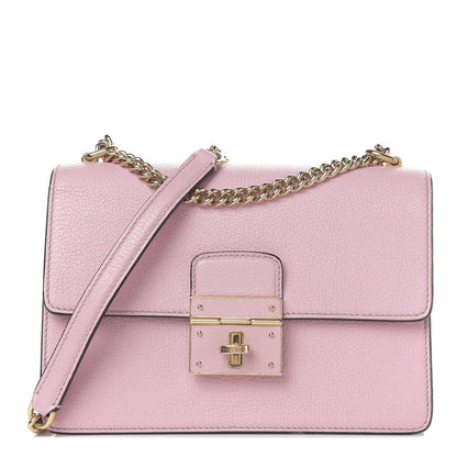 Dolce & Gabbana Grained Calfskin Rosalia Shoulder Bag Pink 1 of 10