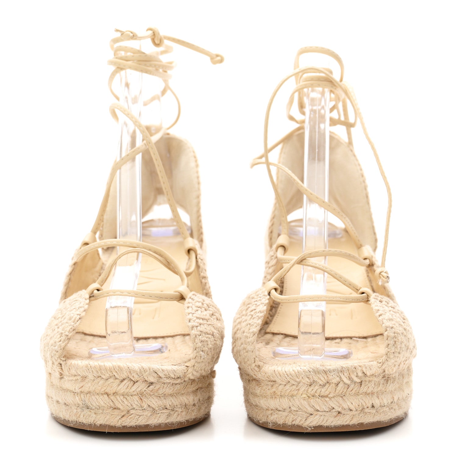 Loewe Raffia Paula's Ibiza Strappy Solar Espadrille Sandals 38 Natural 3 of 9