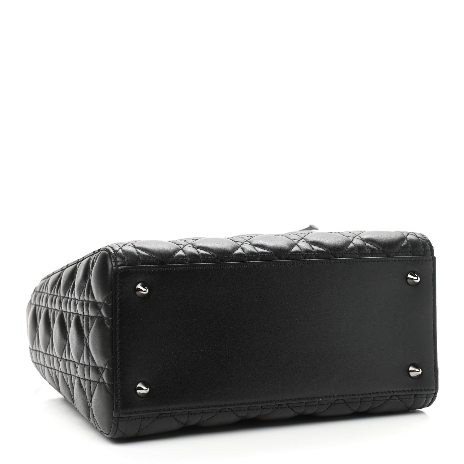 Christian Dior Lambskin Cannage Medium Lady Dior Black 3 of 10