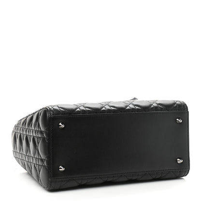 Christian Dior Lambskin Cannage Medium Lady Dior Black 3 of 10