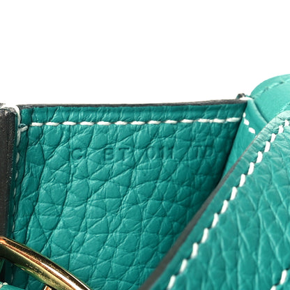 Hermes Taurillon Clemence Halzan 31 GM Vert Verone 7 of 10