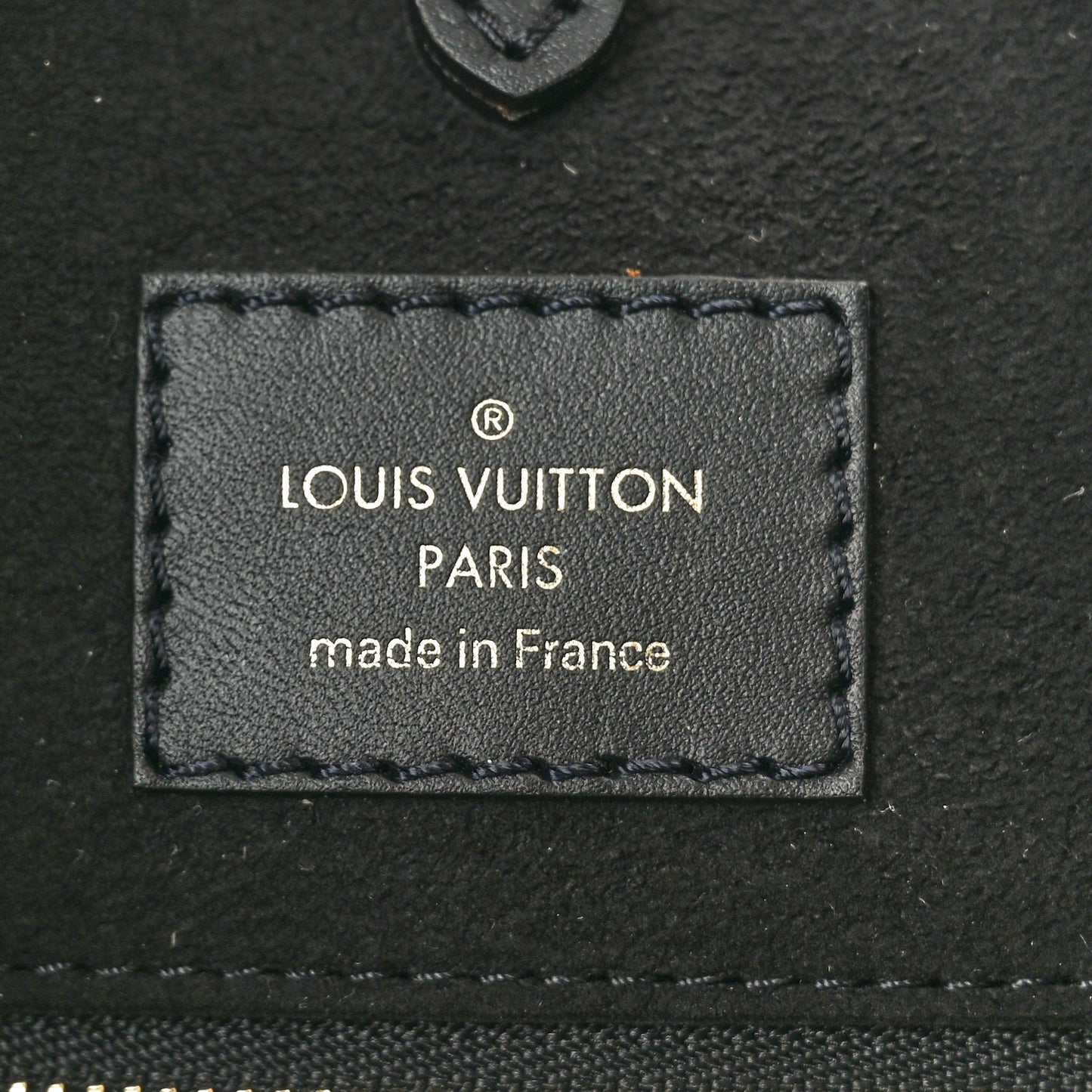 Calfskin Monogram Fold Tote MM Black Wine Cream