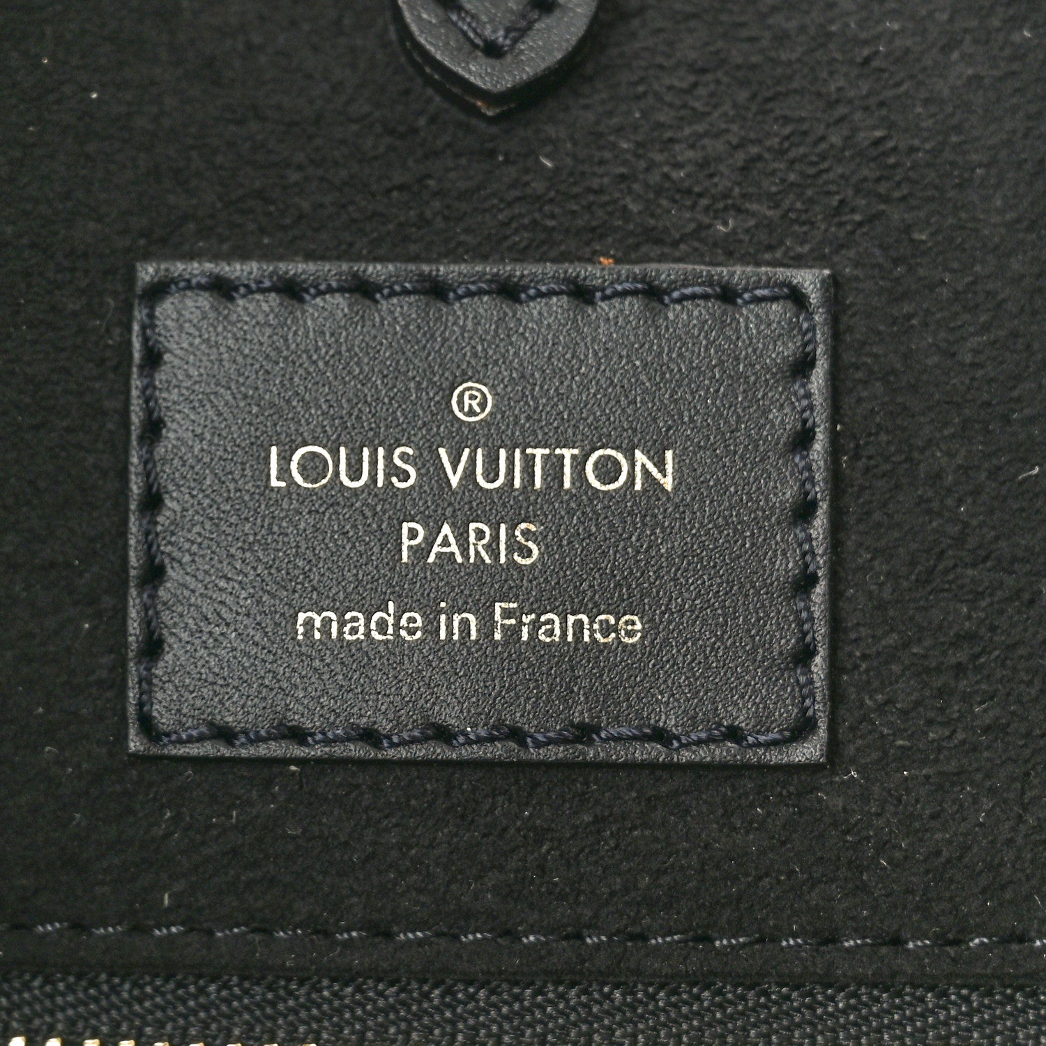 Louis Vuitton Calfskin Monogram Fold Tote MM Black Wine Cream 6 of 9