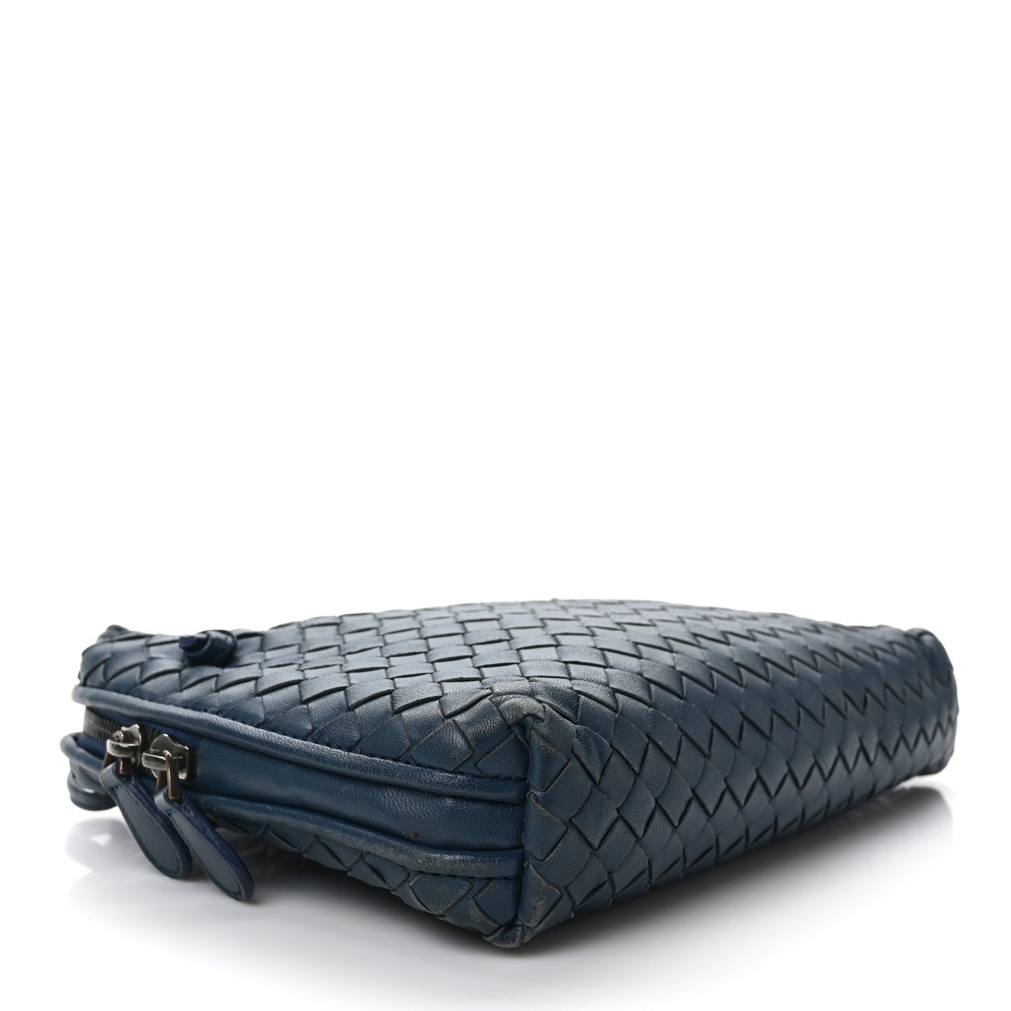Nappa Intrecciato Nodini Crossbody Messenger Blue
