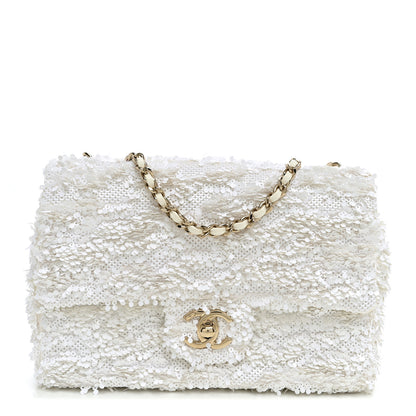Chanel Sequin Mini Rectangular Flap White 1 of 10