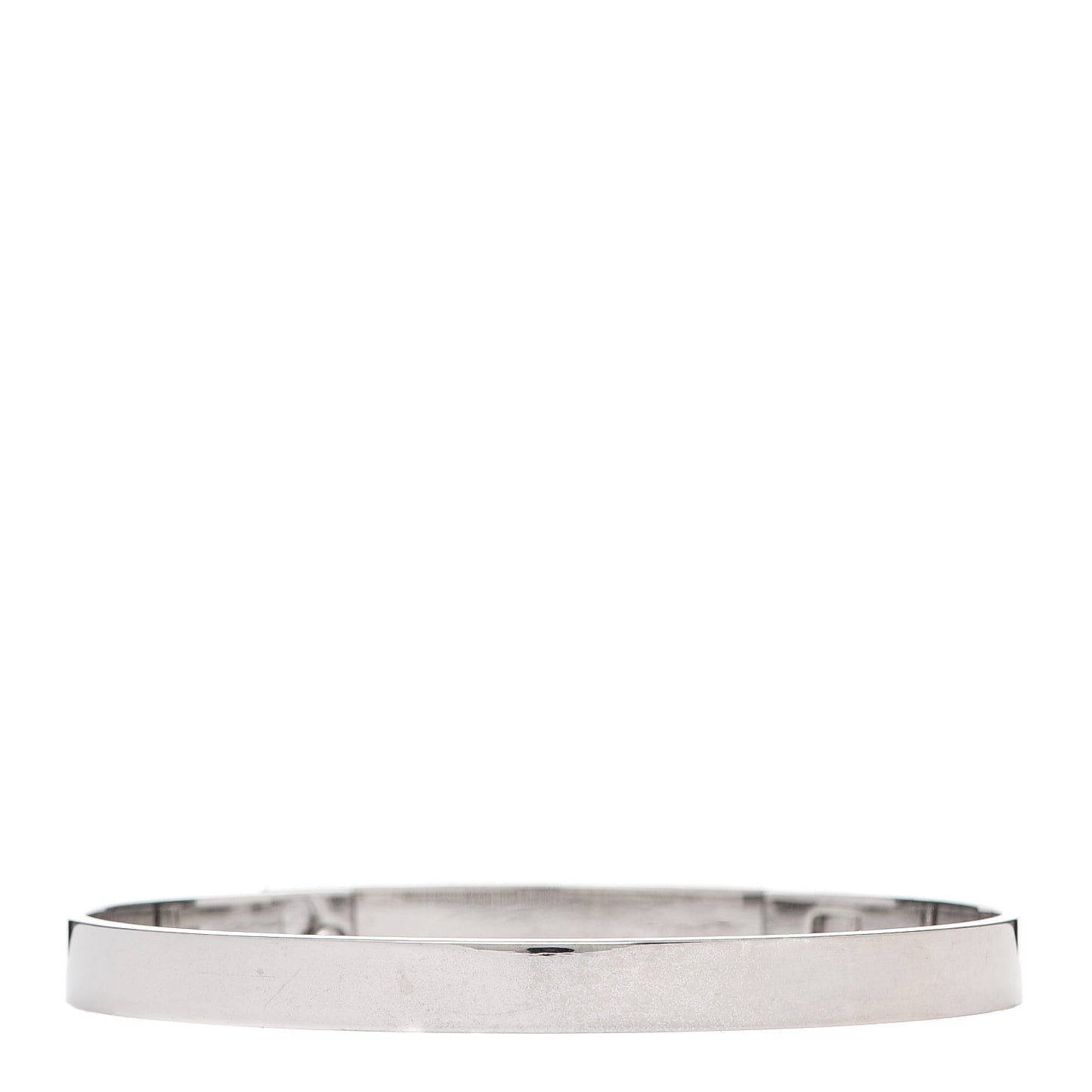 18K White Gold Pave Diamond PM Collier De Chien Bracelet ST
