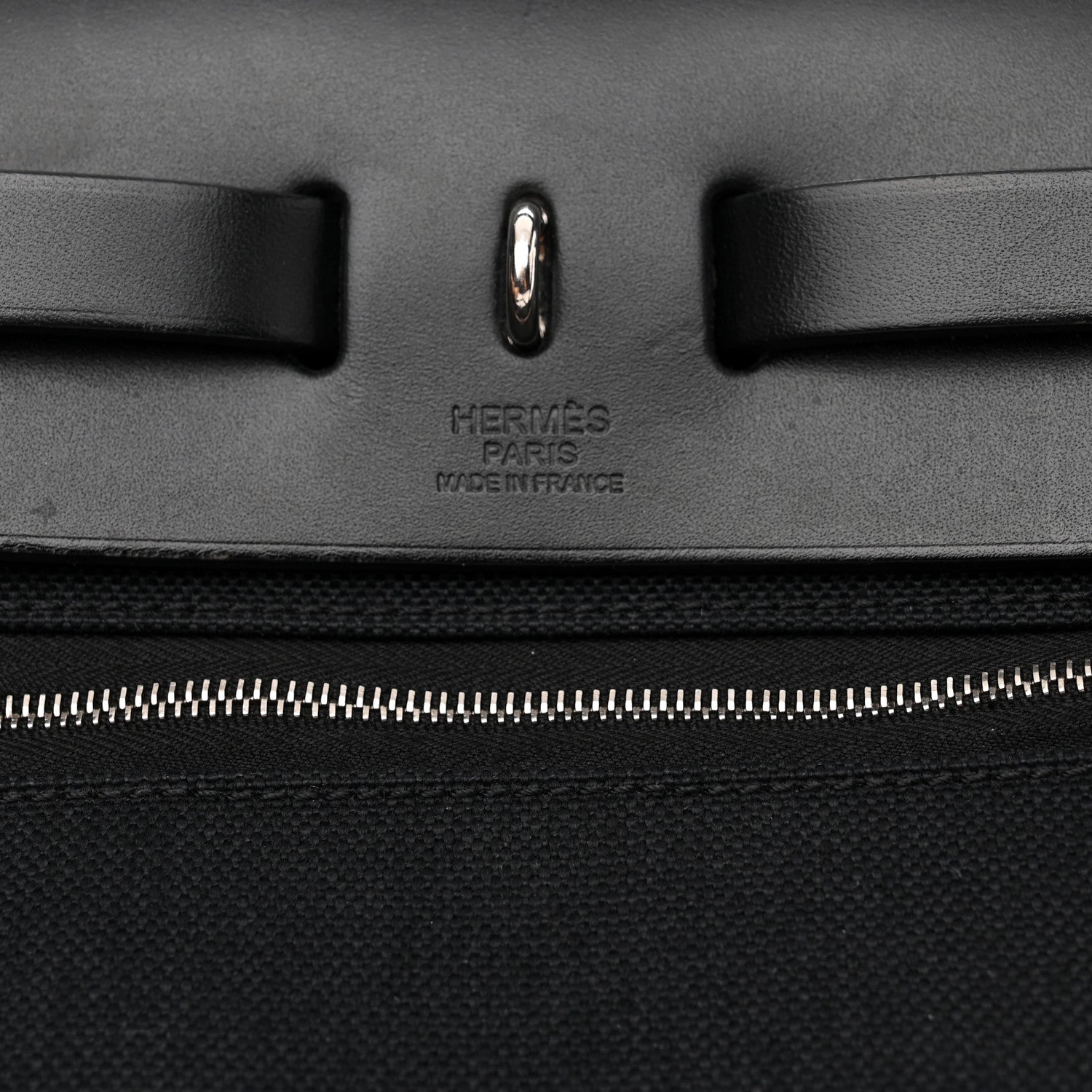 Hermes Military Toile Vache Hunter Herbag Zip PM 31 Black 7 of 12
