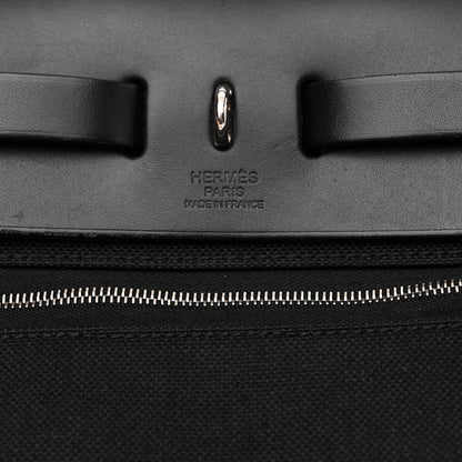 Hermes Military Toile Vache Hunter Herbag Zip PM 31 Black 7 of 12