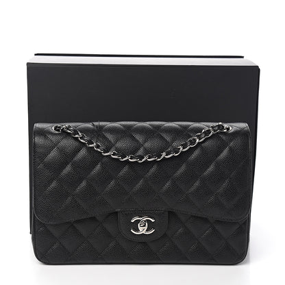 Chanel Caviar Quilted Jumbo Double Flap Black 9 of 9
