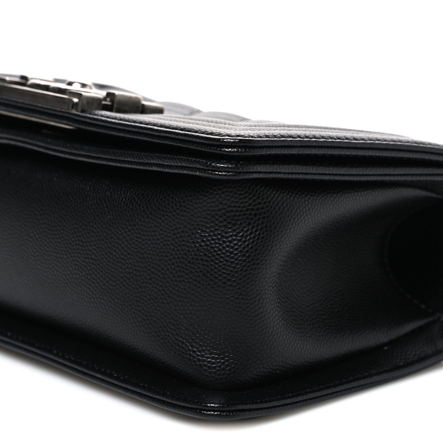 Caviar Quilted Small Boy Flap Black