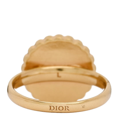 Christian Dior Metal Crystal Glass Petit CD Baroque Ring L Gold Pink 4 of 6