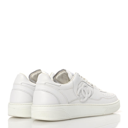 Chanel Calfskin CC Womens Sneakers 41.5 White 4 of 12