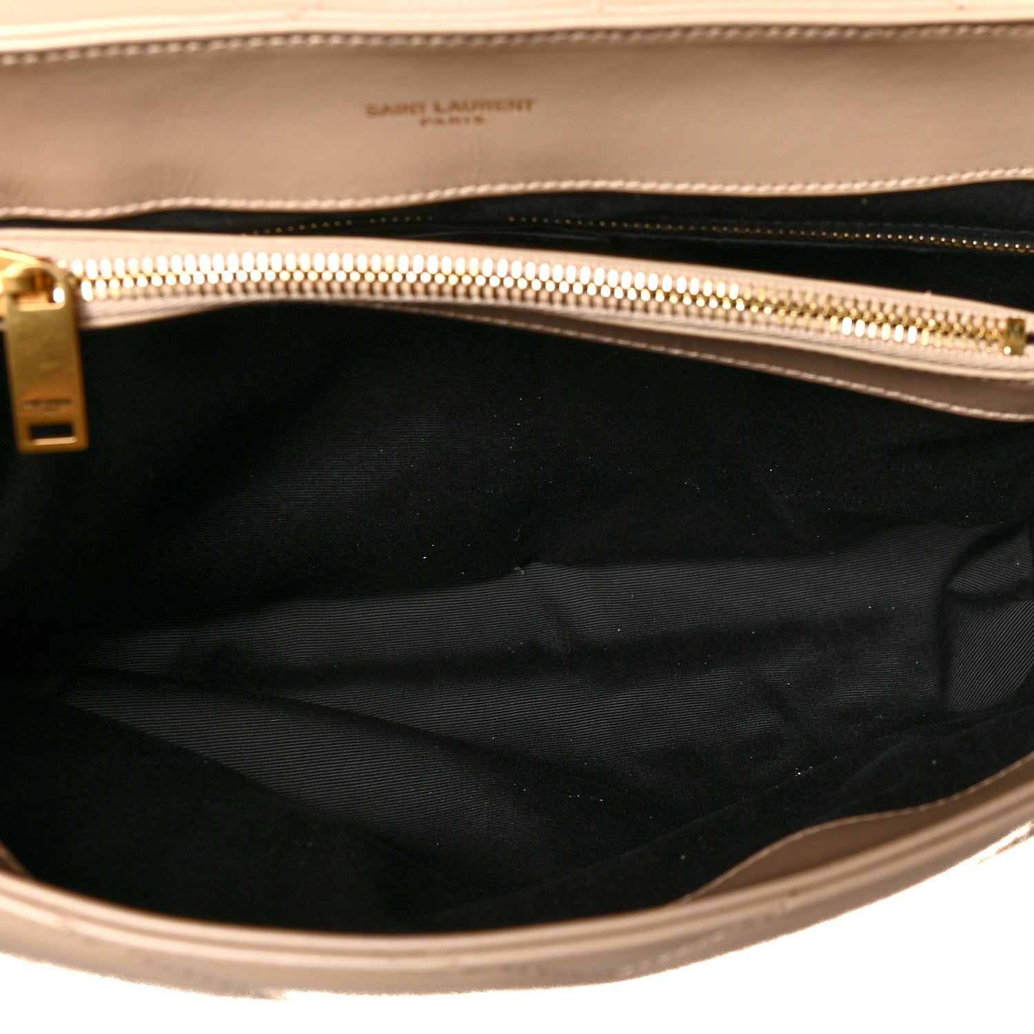 Saint Laurent Calfskin Y Quilted Monogram Medium Loulou Chain Satchel Dark Beige 5 of 14