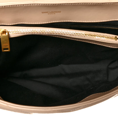 Saint Laurent Calfskin Y Quilted Monogram Medium Loulou Chain Satchel Dark Beige 5 of 14
