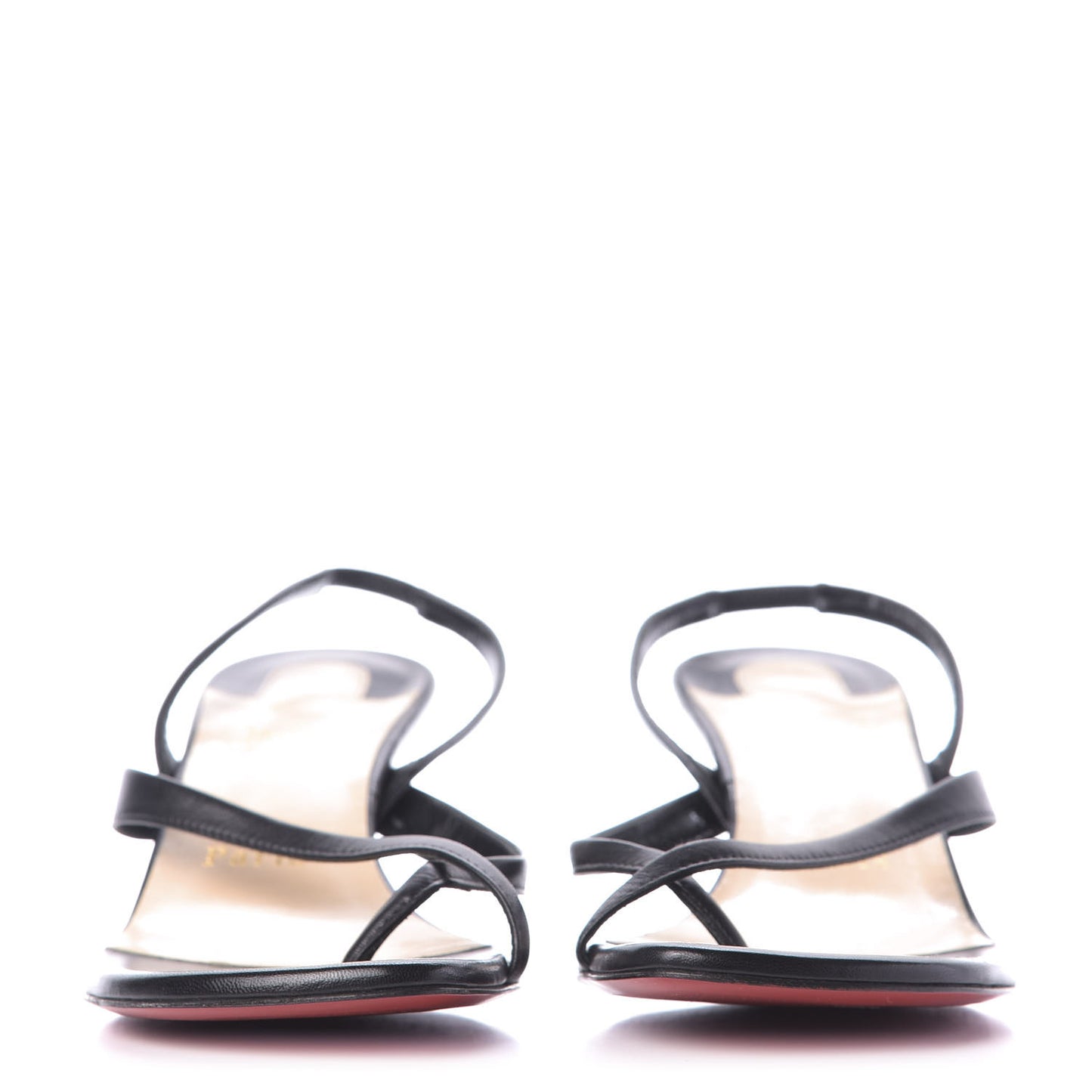 Calfskin Taralita 55 Thong Sandals 35.5 Black