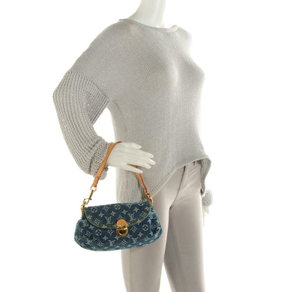Louis Vuitton Monogram Denim Mini Pleaty Blue 2 of 7