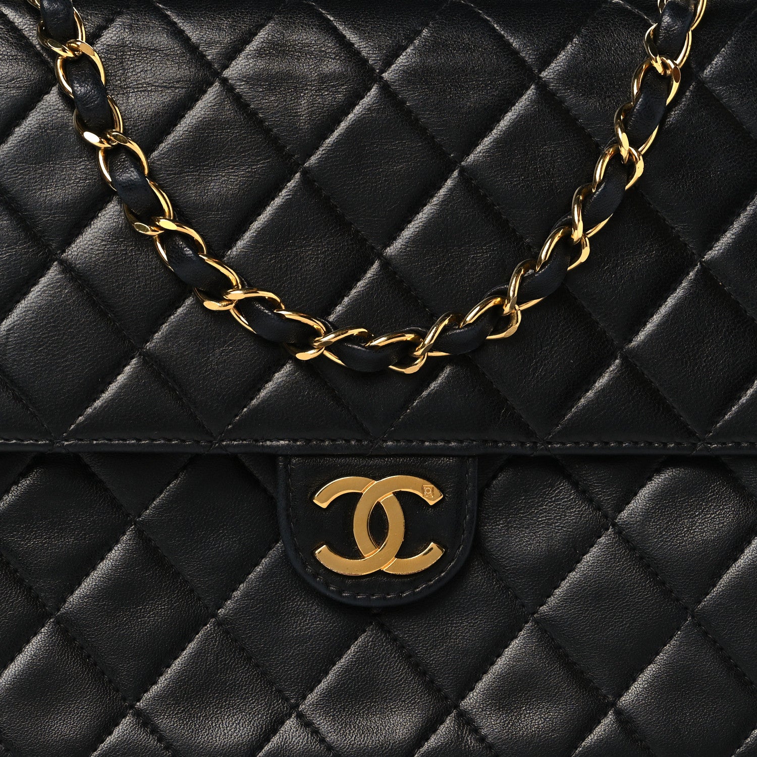 Chanel Lambskin Quilted Small Single Flap Black 7 of 10