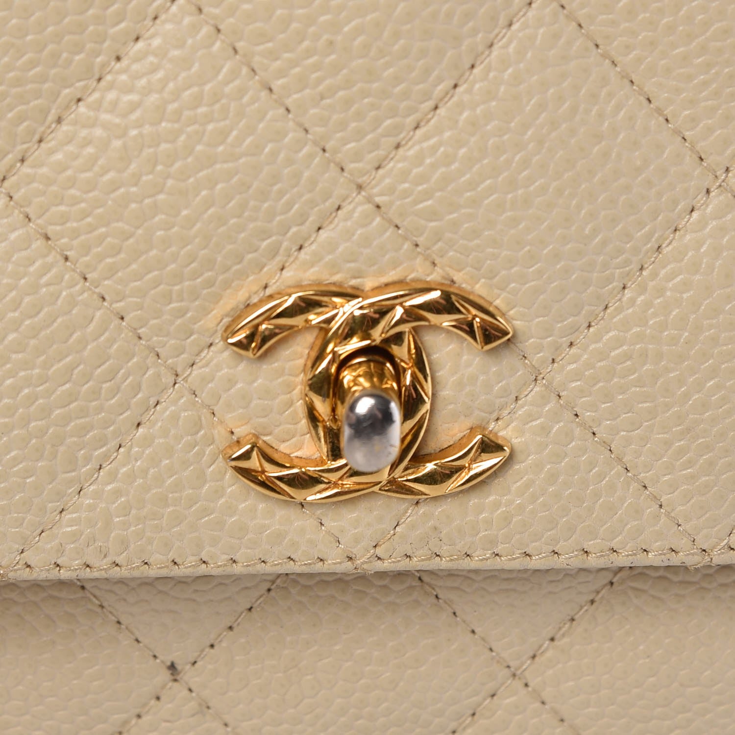 Chanel Caviar Quilted Shoulder Bag Beige Clair 18 of 19