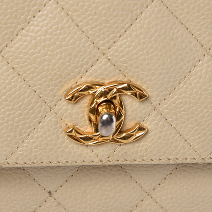 Chanel Caviar Quilted Shoulder Bag Beige Clair 18 of 19