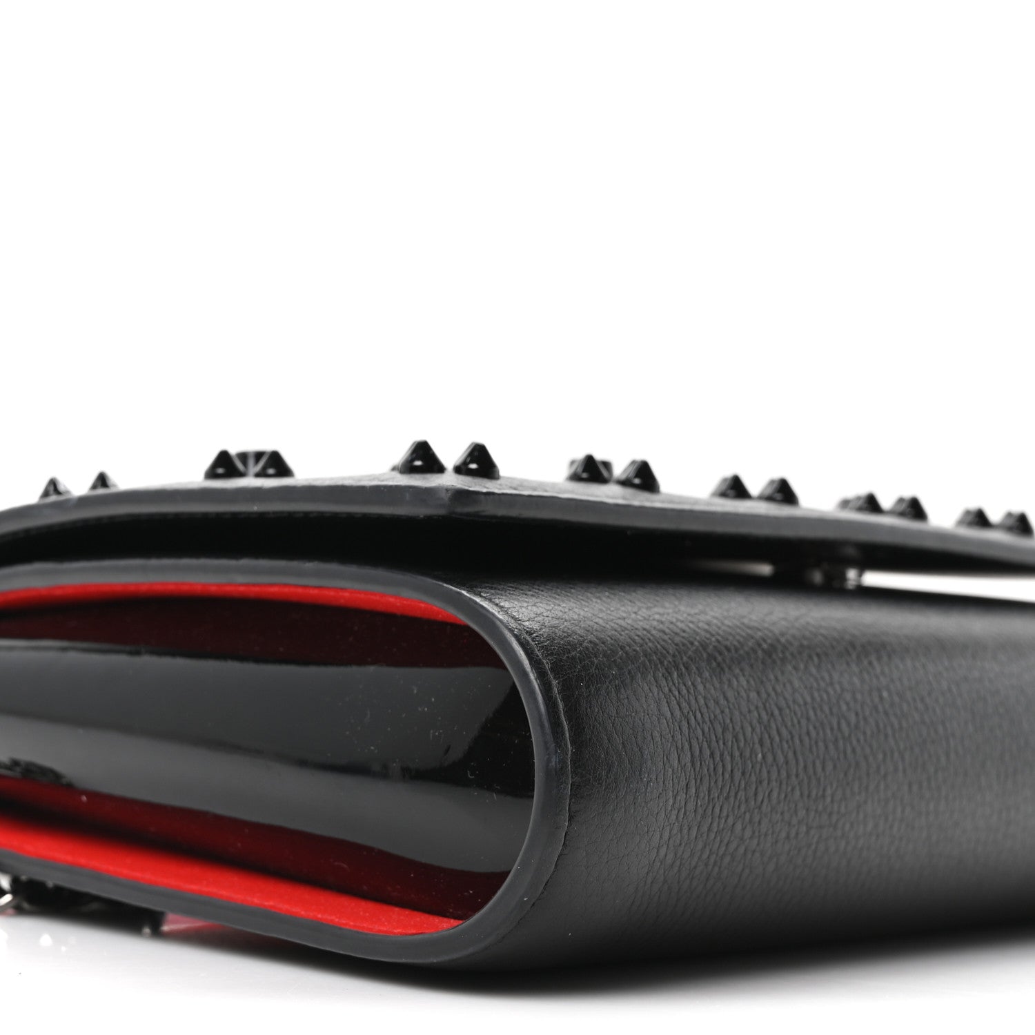 Christian Louboutin Calfskin Spikes Loubinthesky Paloma Clutch Black 9 of 11