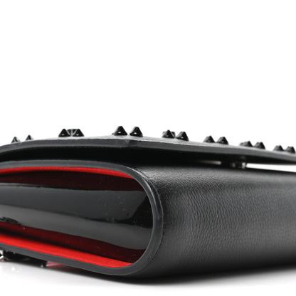 Christian Louboutin Calfskin Spikes Loubinthesky Paloma Clutch Black 9 of 11
