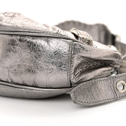 Balenciaga Metallic Agneau Arena Le Cagole Shoulder Bag XS Silver 11 of 14