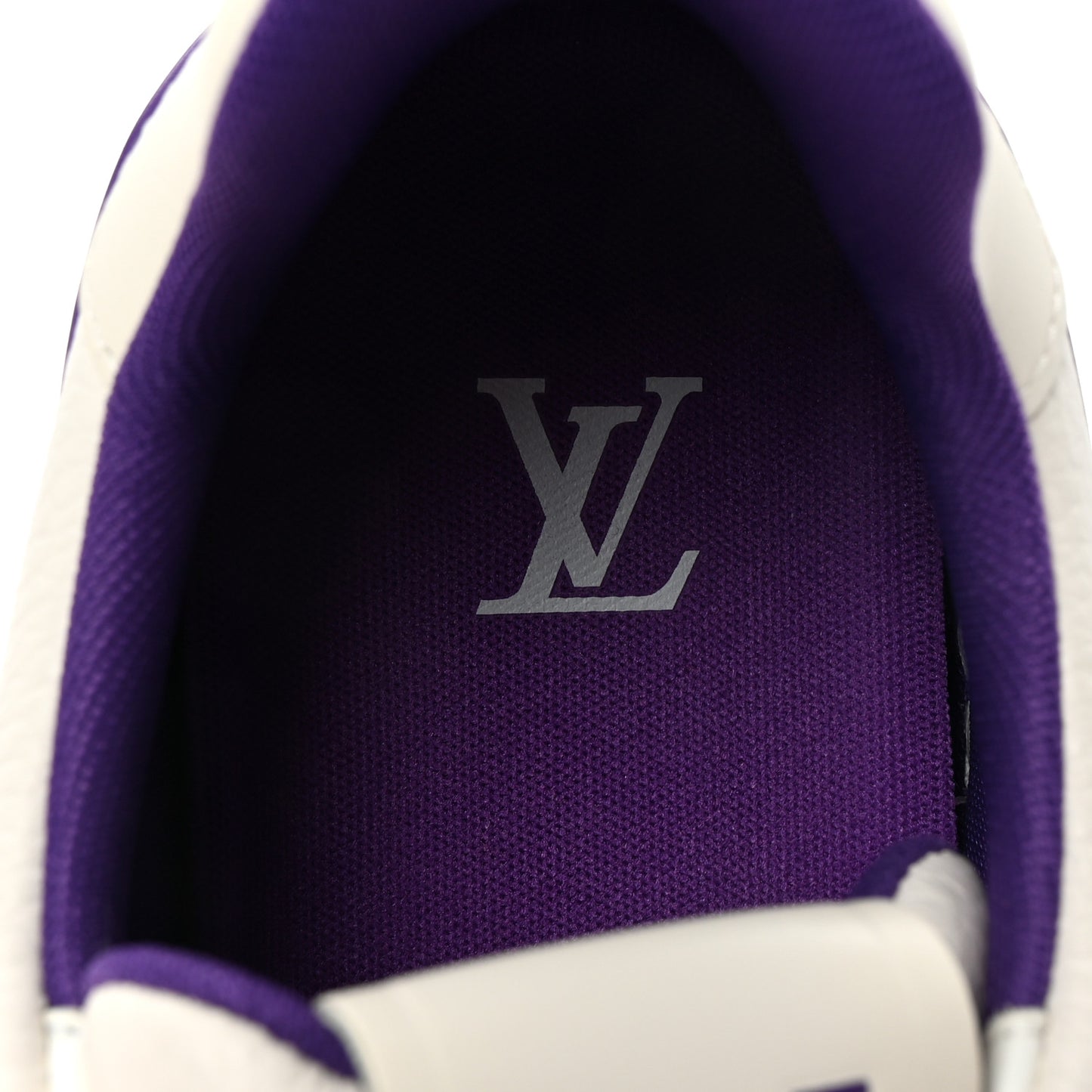 Calfskin Womens LV Trainer Sneakers 39 Purple