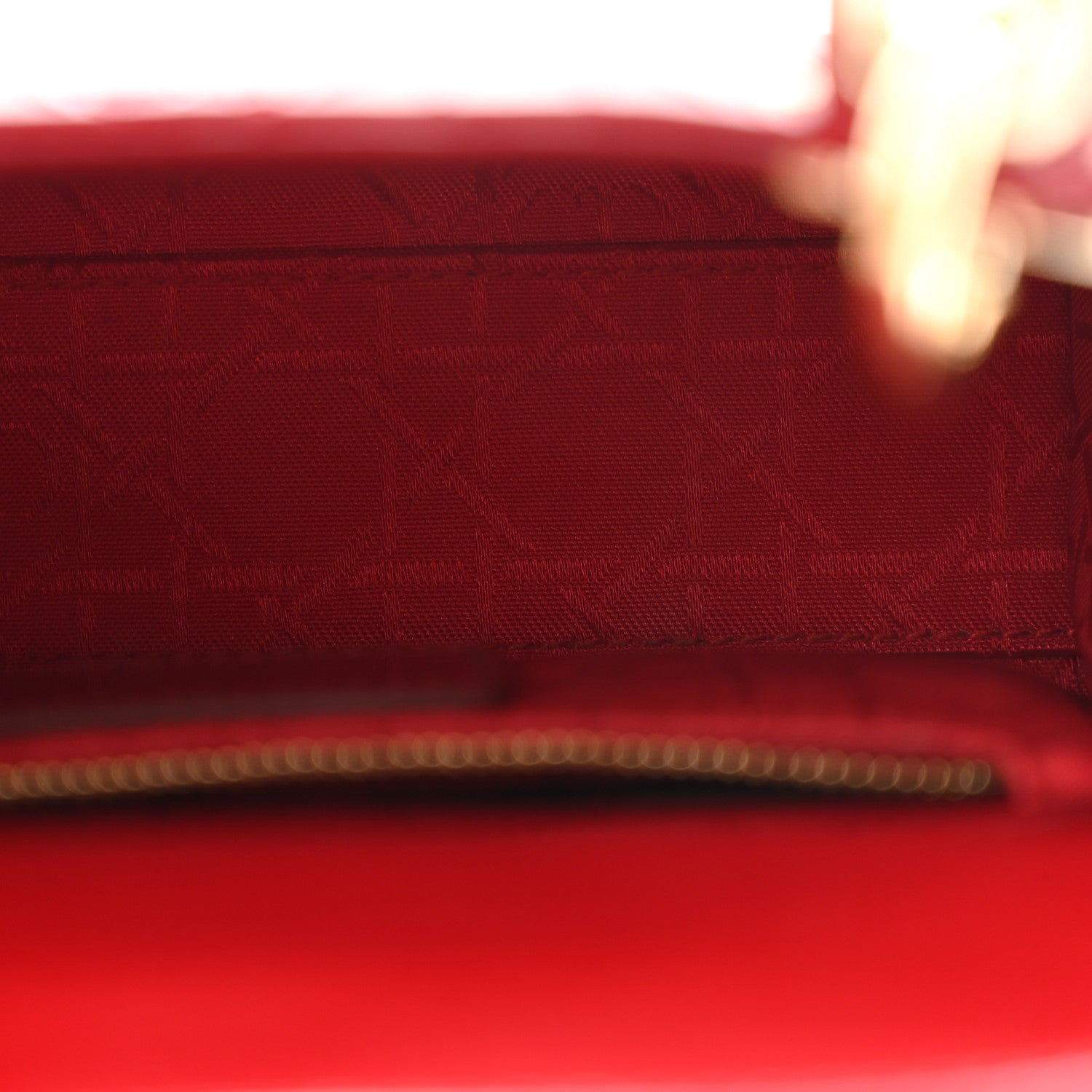 Christian Dior Patent Cannage Mini Lady Dior Red 5 of 10