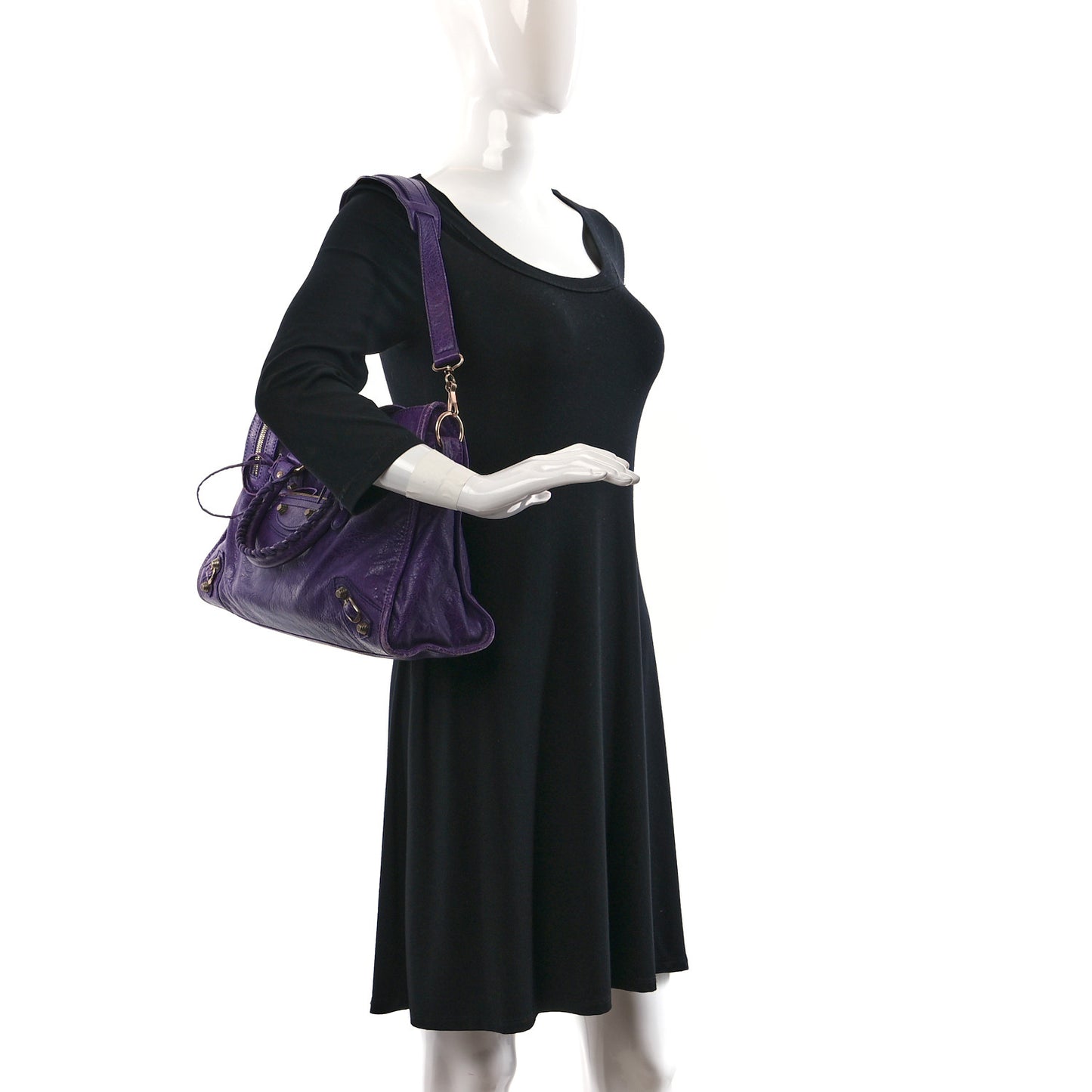 Agneau Giant 12 Rose Gold Hardware City Dark Violet