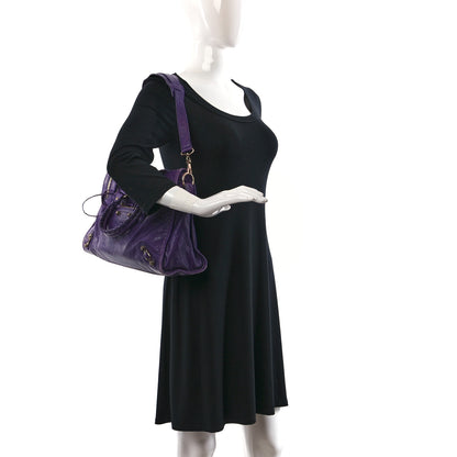 Balenciaga Agneau Giant 12 Rose Gold Hardware City Dark Violet 2 of 17