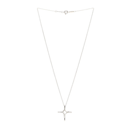 Tiffany Sterling Silver Elsa Peretti Infinity Cross Pendant Necklace 3 of 4