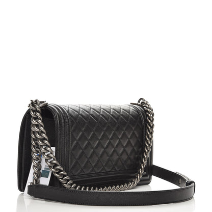 Chanel Caviar Quilted Medium Boy Flap Black 4 of 9