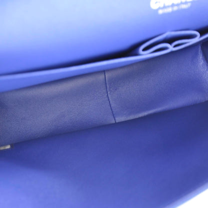 Chanel Patent Jumbo Double Flap Metallic Royal Blue 7 of 11