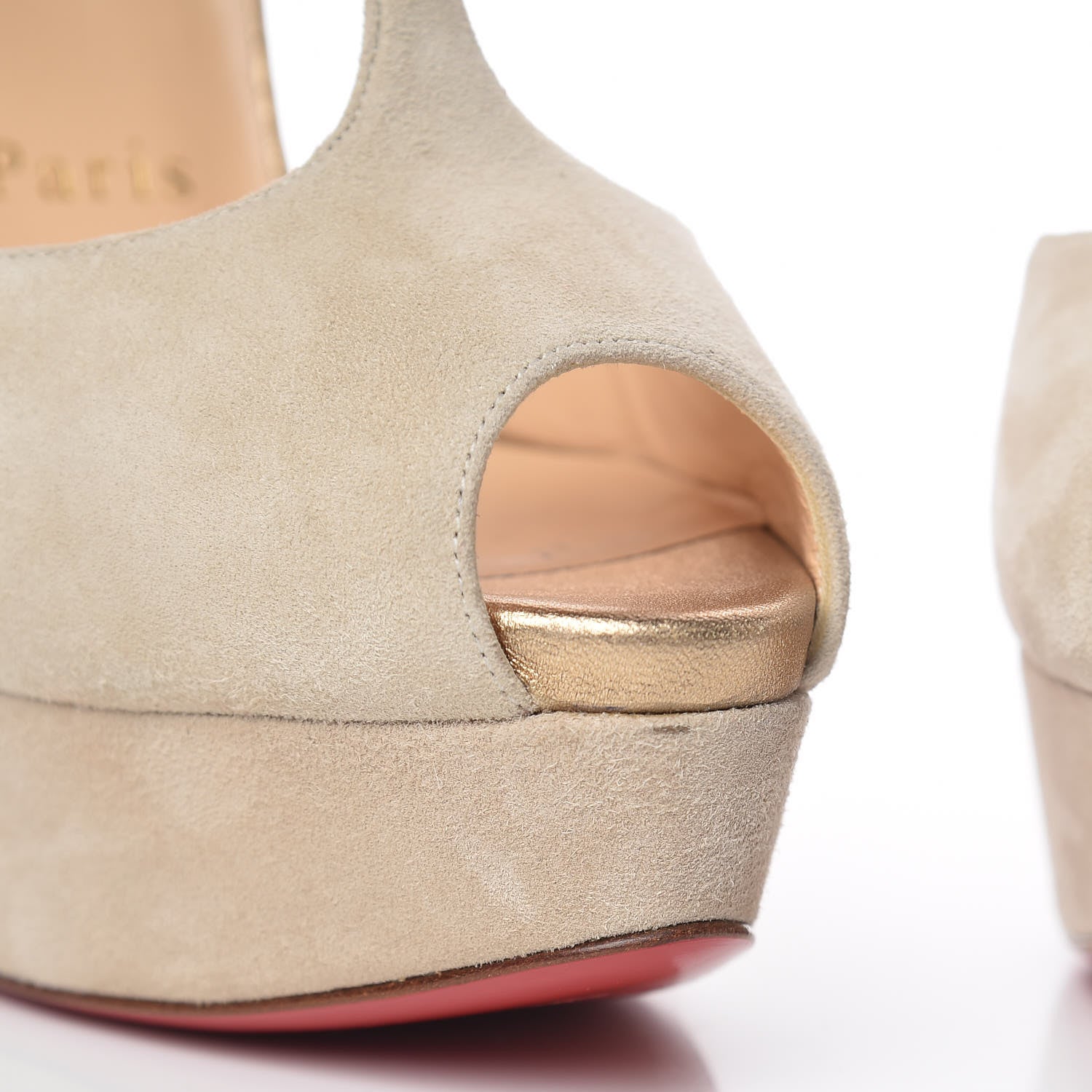 Christian Louboutin Suede Confusalta 150 Sandals 37 Colombe 8 of 9