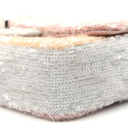 Chanel Sequin Mini Waterfall Flap Pink Blue Yellow 10 of 10