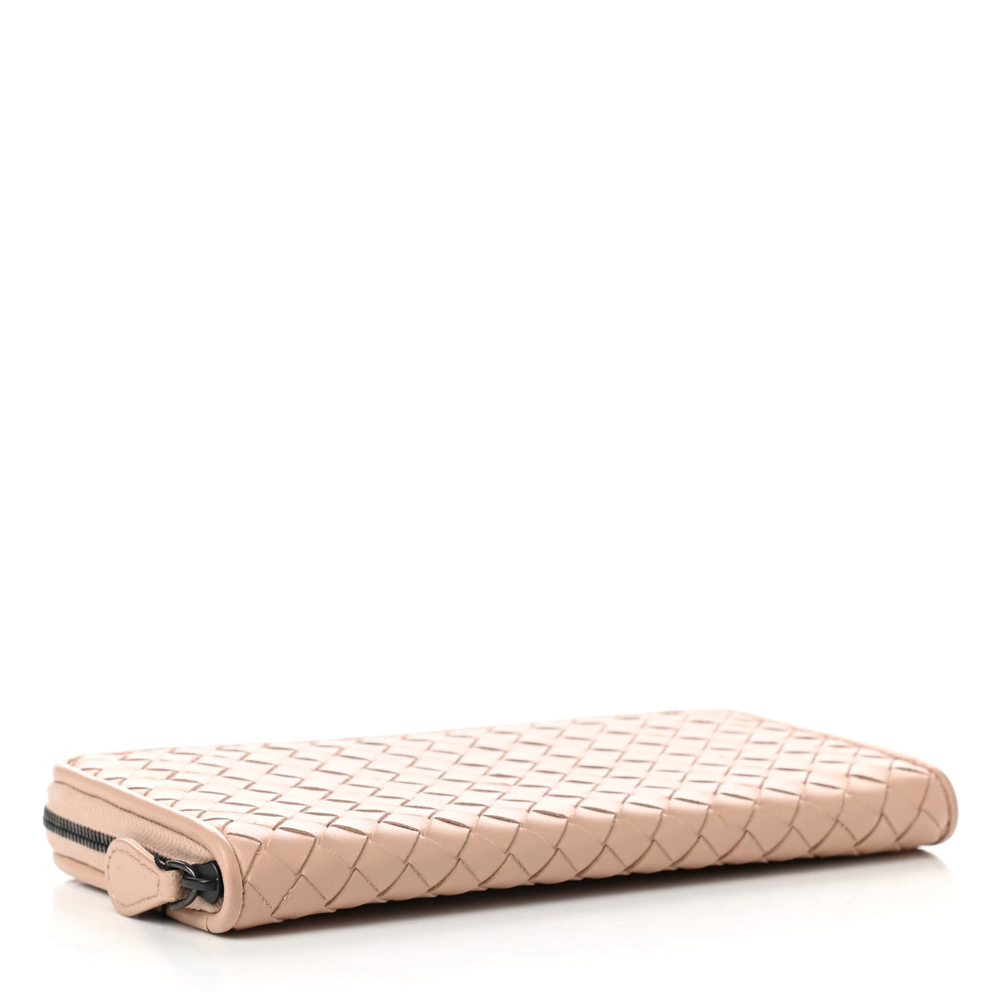 Nappa Intrecciato Zip Around Wallet Flamingo