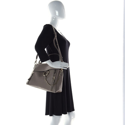 Chloe Calfskin Medium Faye Day Shoulder Bag Motty Grey 2 of 14