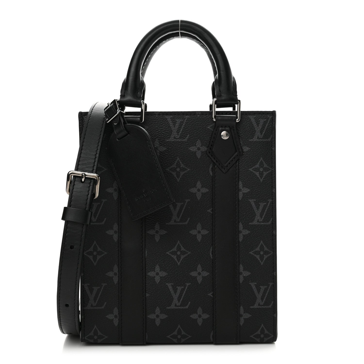 Louis Vuitton Monogram Eclipse Sac Plat Cross 1 of 11