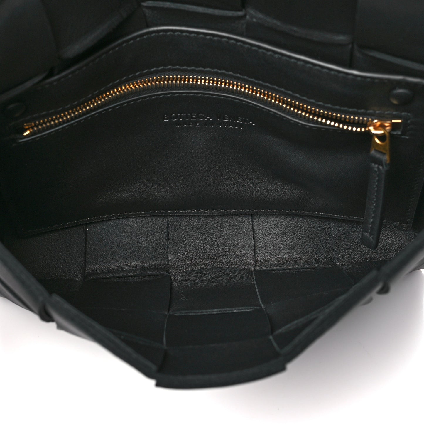 Lambskin Maxi Intrecciato Cassette Crossbody Bag Black