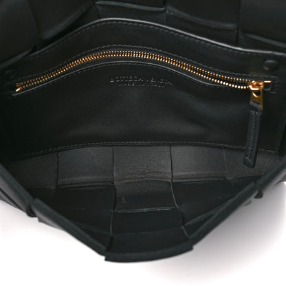 Bottega Veneta Lambskin Maxi Intrecciato Cassette Crossbody Bag Black 5 of 10