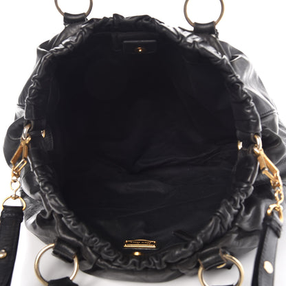 Miu Miu Vitello Lux Gathered Tote Black 5 of 16