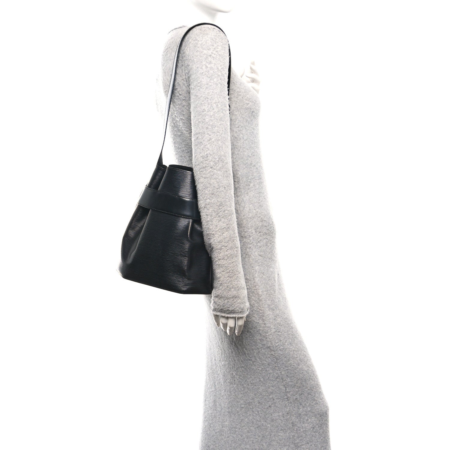 Louis Vuitton Epi Sac D'epaule Black 2 of 9