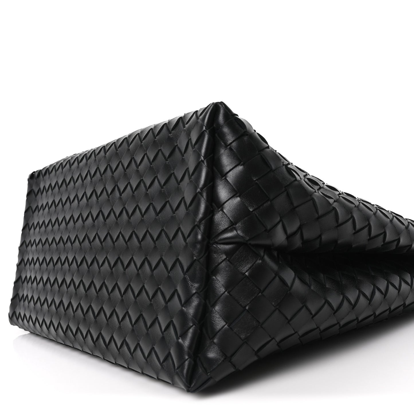 Nappa Intrecciato Large Andiamo Shoulder Bag Black