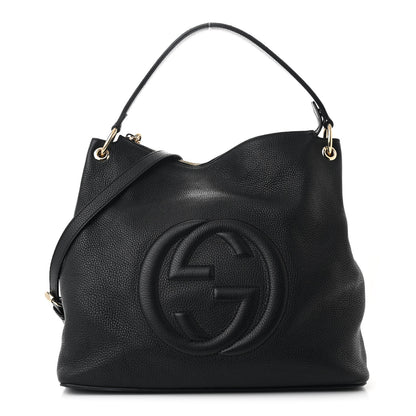 Gucci Pebbled Calfskin Large Soho Hobo Black 1 of 10